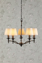 Laura Ashley Ludchurch 5 Light Industrial Black